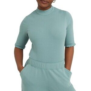 3 Packs Womens Originals Mockneck Bodysuit Ribbed Bodysuit for Women, Cotton 2XL